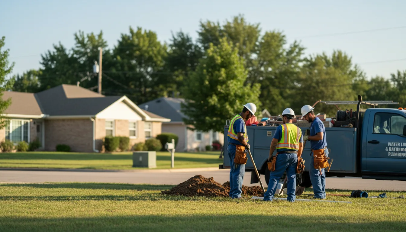 Residential water line and bathroom plumbing service in Dover, TN